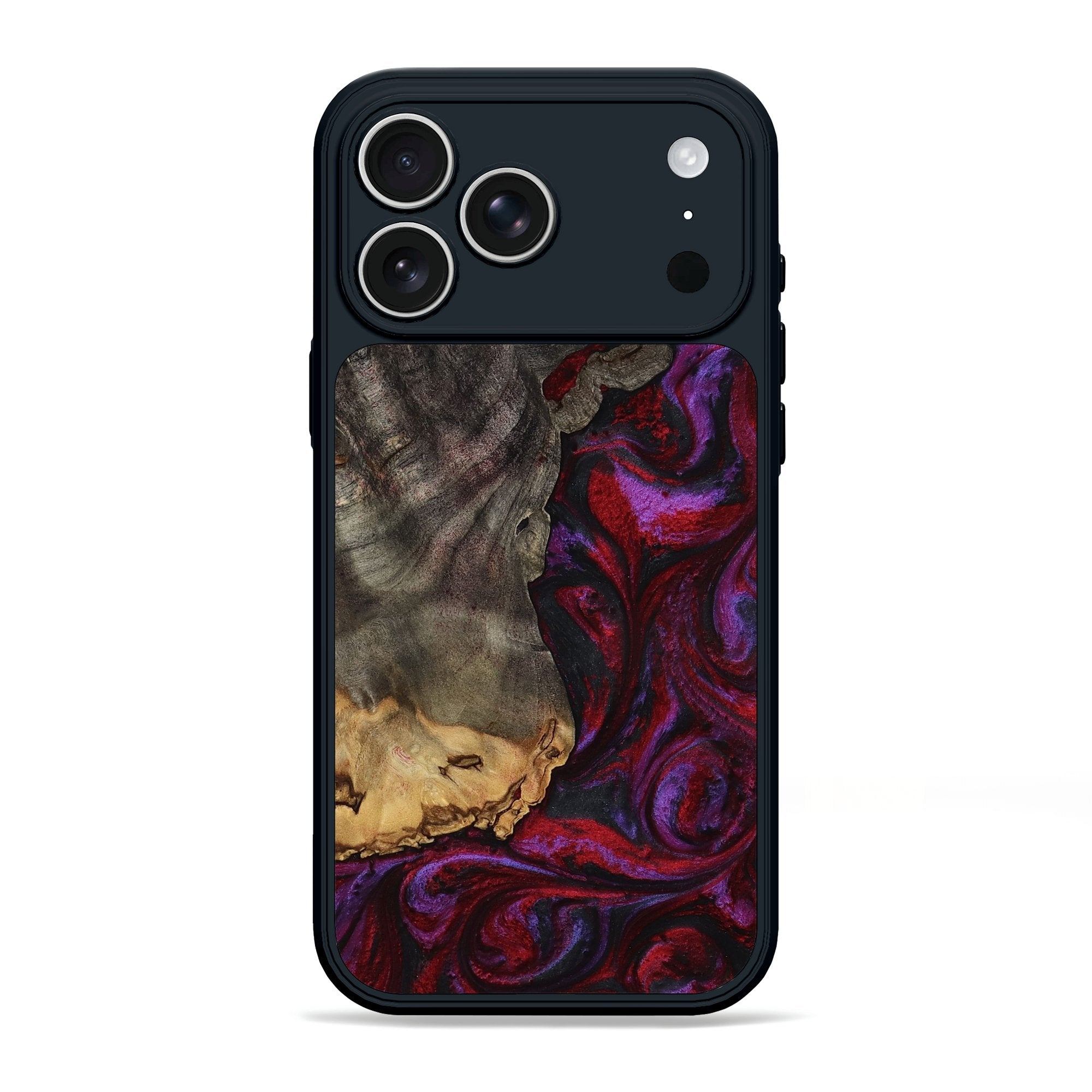 iPhone 17 Pro Max Wood Phone Case - Marcel (Red, 785148) - Carved
