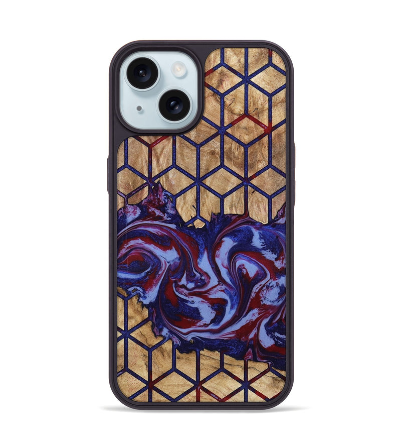 iPhone 15 Wood Phone Case - Robbin (Pattern, 785259)