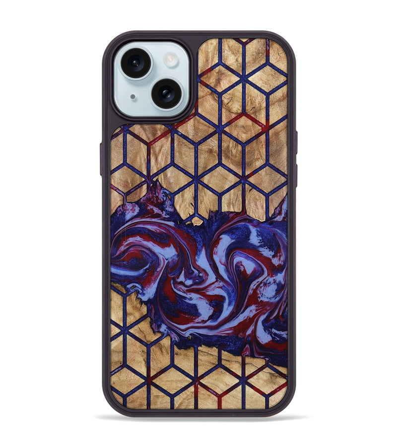 iPhone 15 Plus Wood Phone Case - Robbin (Pattern, 785259)