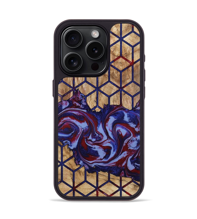 iPhone 15 Pro Wood Phone Case - Robbin (Pattern, 785259)