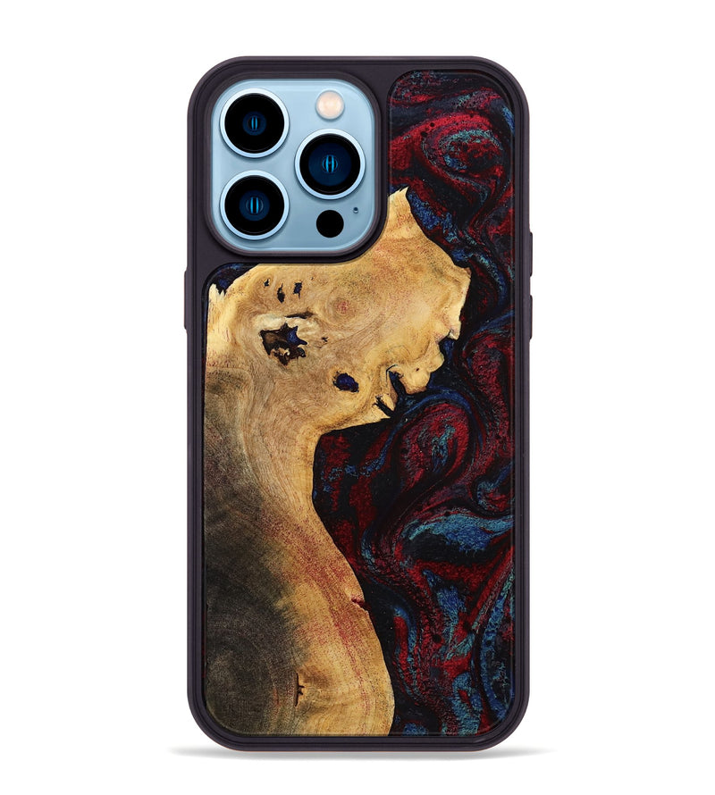 iPhone 14 Pro Max Wood Phone Case - Deanne (Red, 785275)