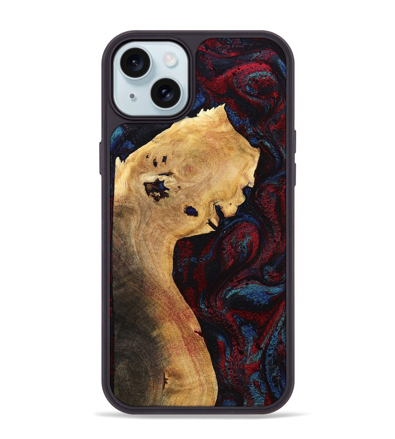 iPhone 15 Plus Wood Phone Case - Deanne (Red, 785275)