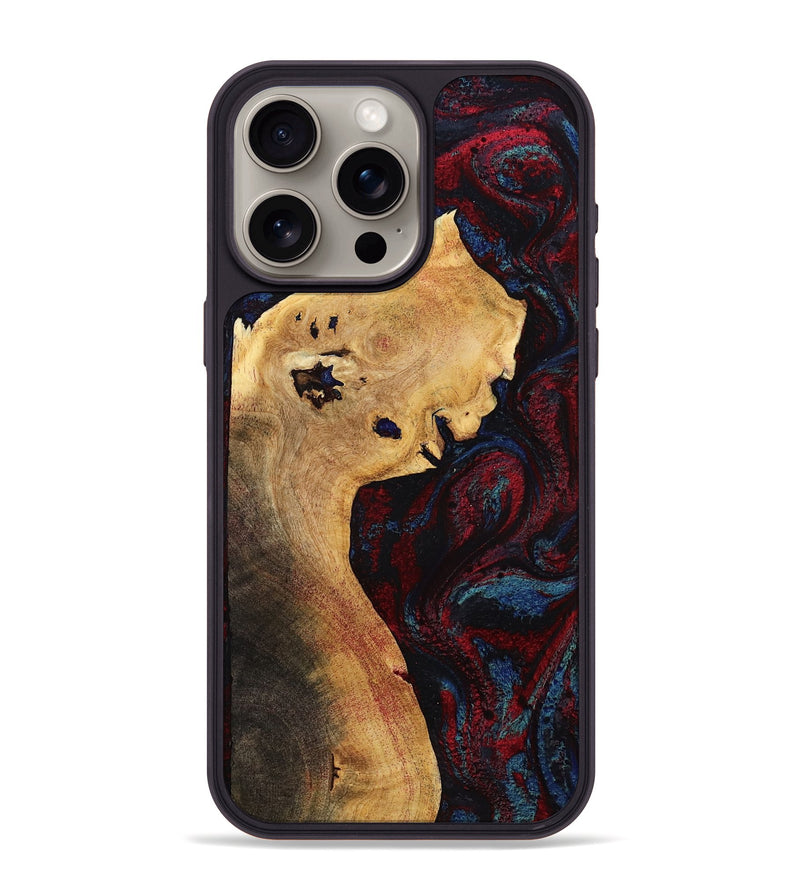 iPhone 15 Pro Max Wood Phone Case - Deanne (Red, 785275)
