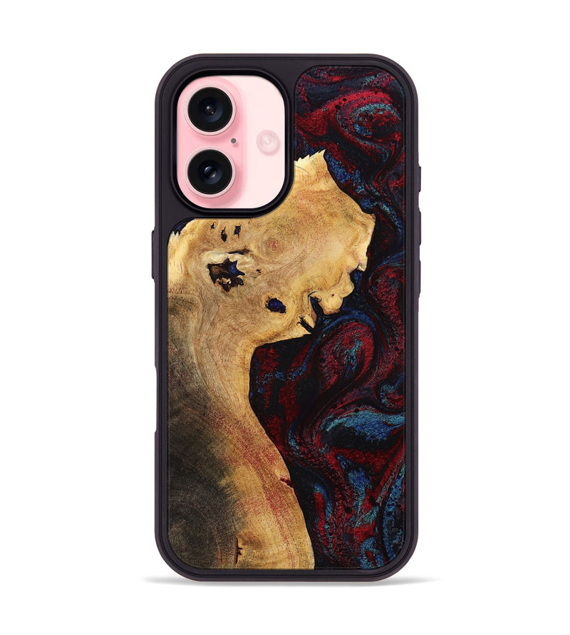 iPhone 16 Wood Phone Case - Deanne (Red, 785275)