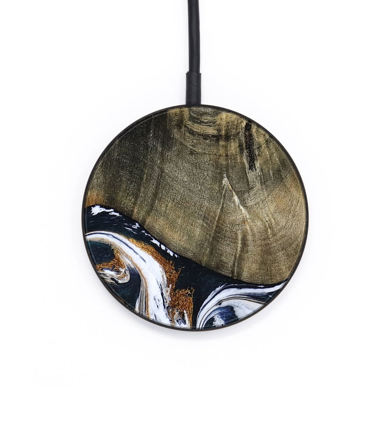 Circle Wood Wireless Charger - Bryon (Black & White, 785307)