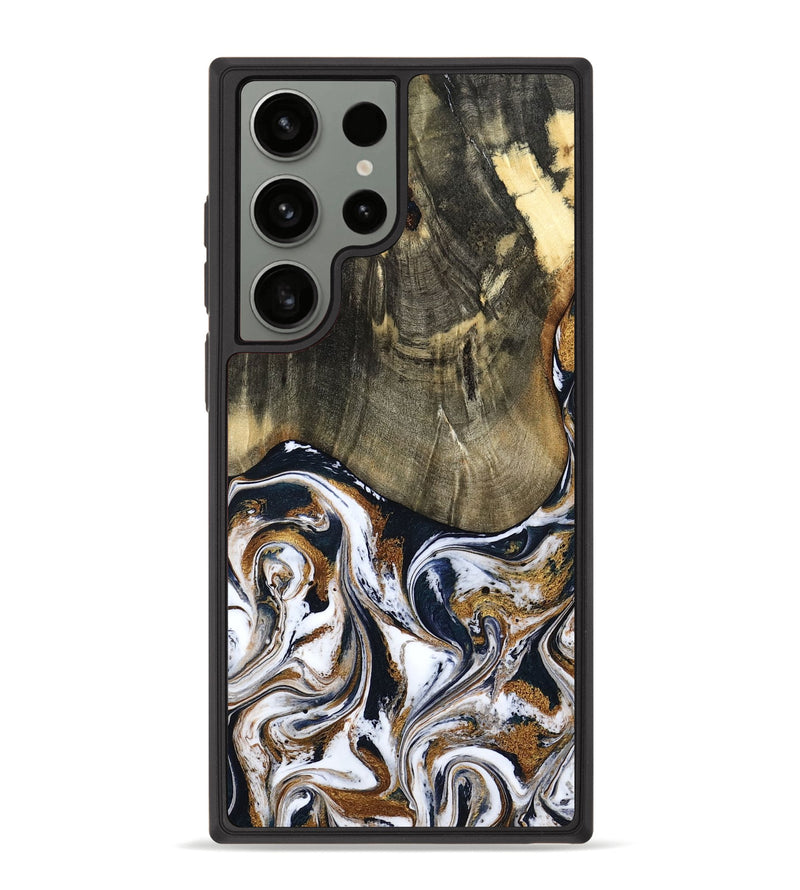 Galaxy S23 Ultra Wood Phone Case - Bryon (Black & White, 785307)
