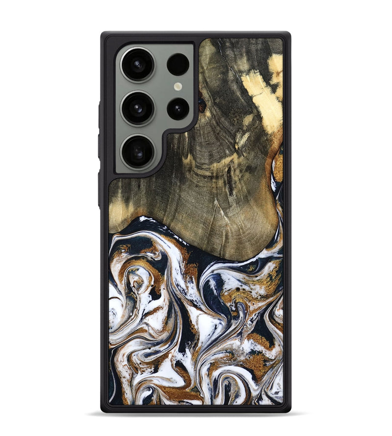 Galaxy S24 Ultra Wood Phone Case - Bryon (Black & White, 785307)