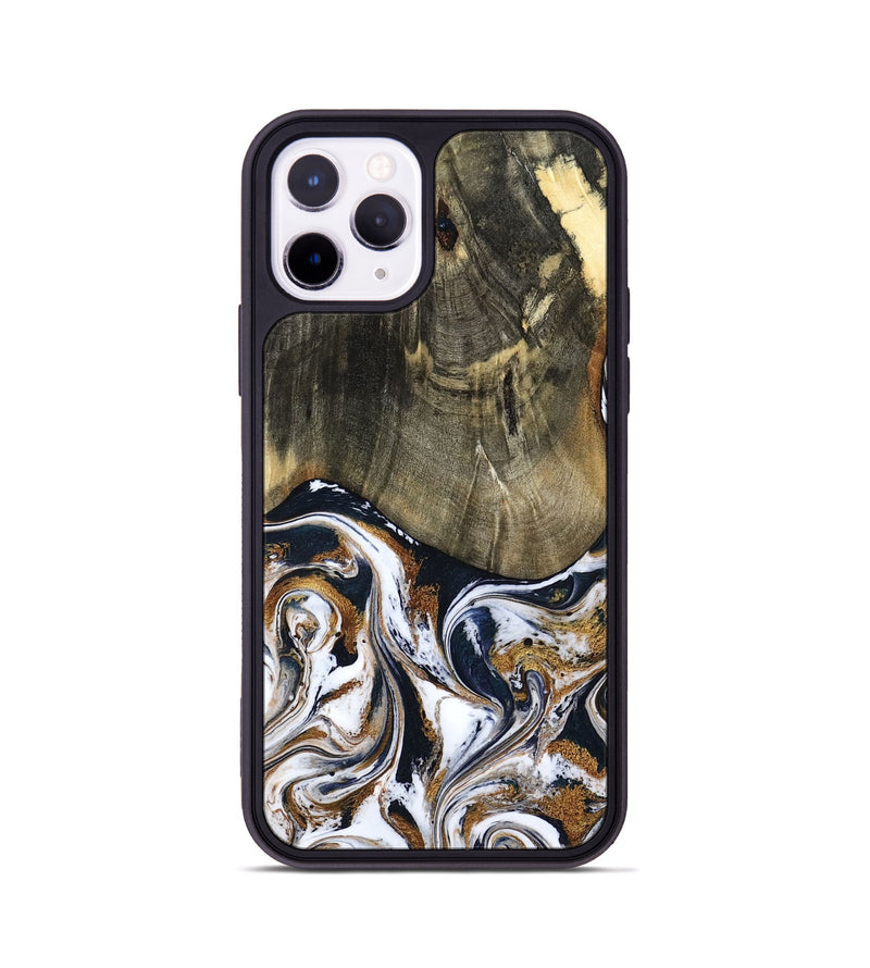 iPhone 11 Pro Wood Phone Case - Bryon (Black & White, 785307)