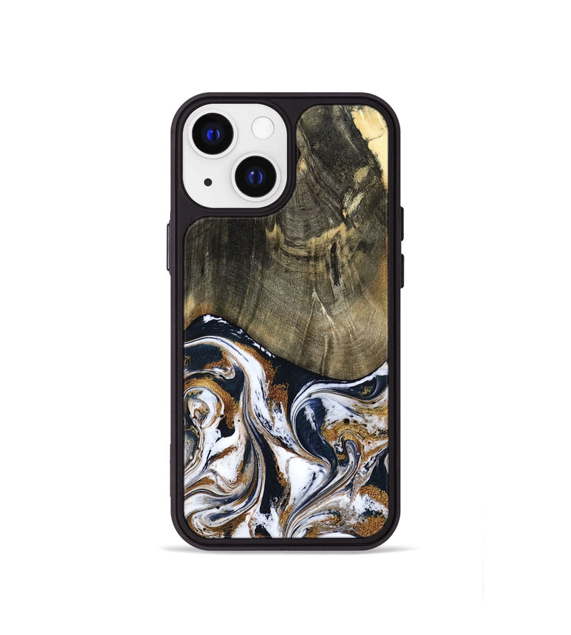 iPhone 13 mini Wood Phone Case - Bryon (Black & White, 785307)