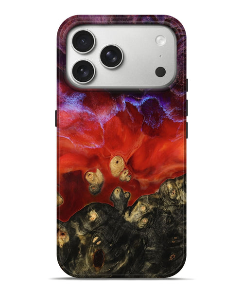 iPhone 17 Pro Max Wood Live Edge Phone Case - Jaclyn (Fire & Ice, 785384)