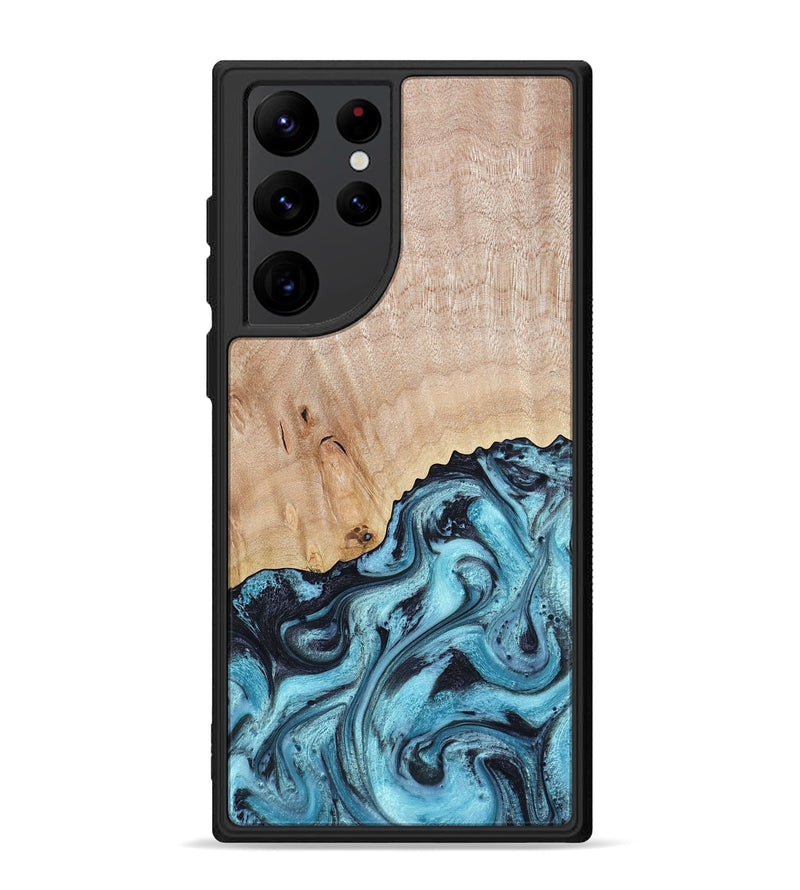 Galaxy S22 Ultra Wood Phone Case - Rudolph (Blue, 785588)