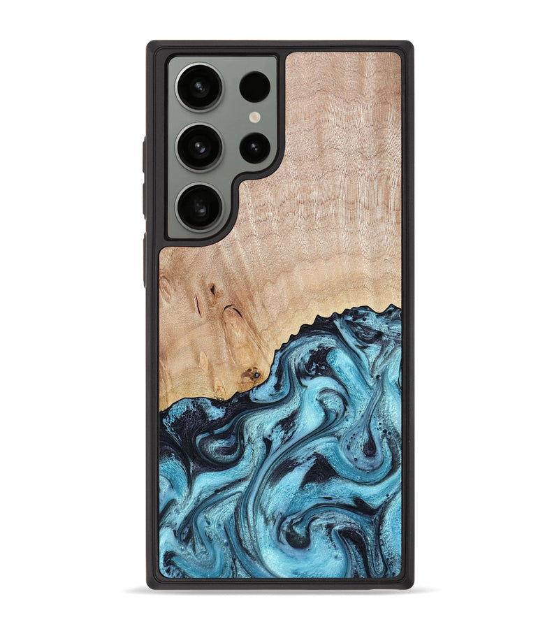 Galaxy S23 Ultra Wood Phone Case - Rudolph (Blue, 785588)