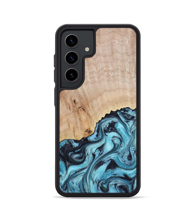 Galaxy S24 Wood Phone Case - Rudolph (Blue, 785588)