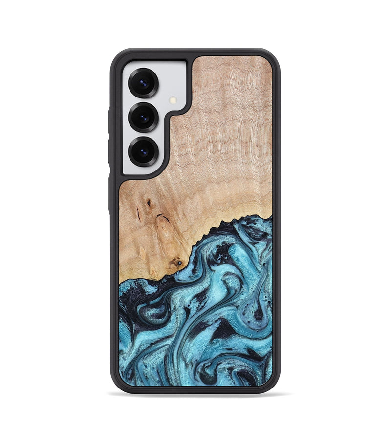 Galaxy S25 Wood Phone Case - Rudolph (Blue, 785588)