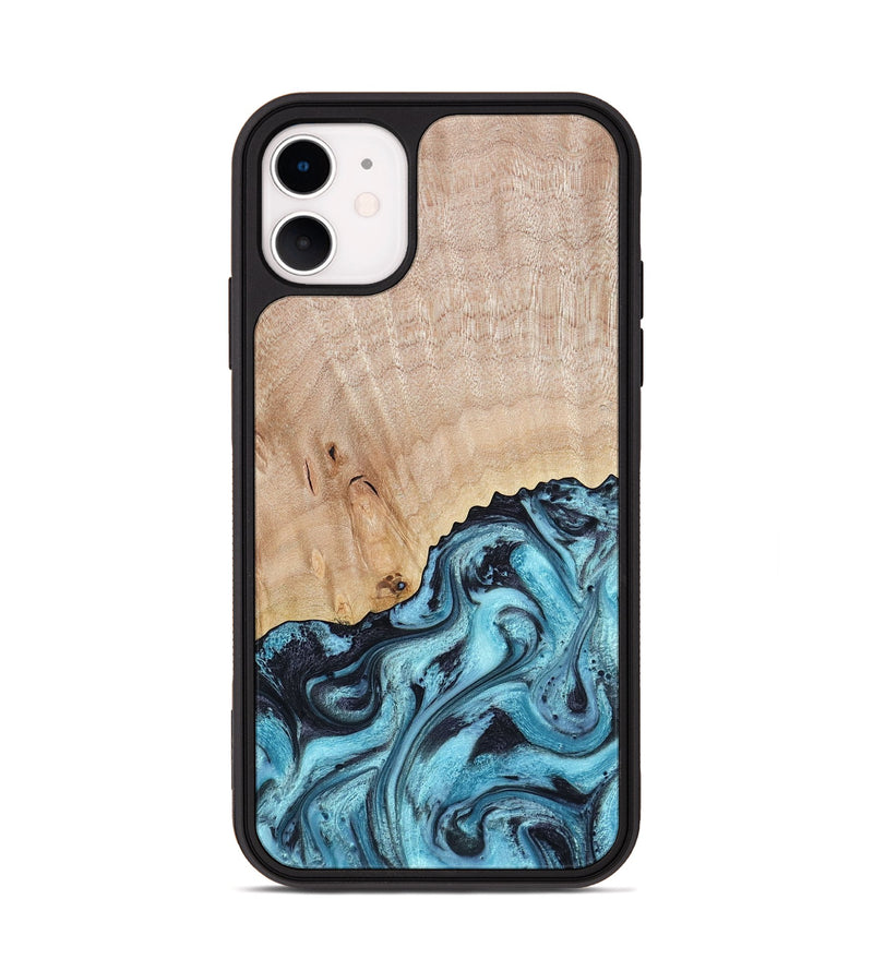 iPhone 11 Wood Phone Case - Rudolph (Blue, 785588)