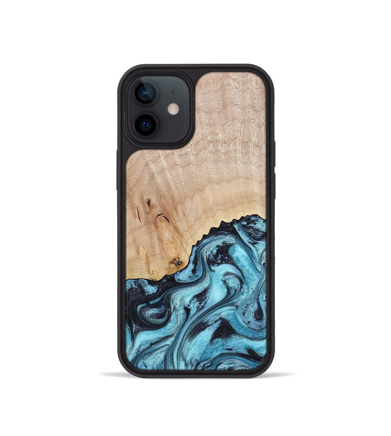 iPhone 12 mini Wood Phone Case - Rudolph (Blue, 785588)