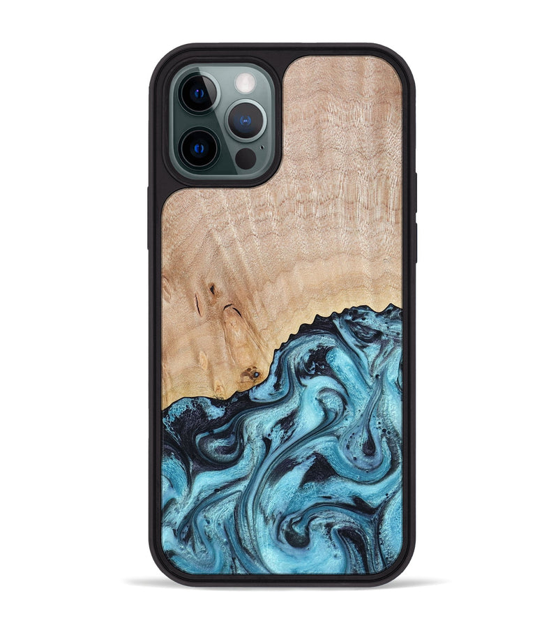 iPhone 12 Pro Max Wood Phone Case - Rudolph (Blue, 785588)