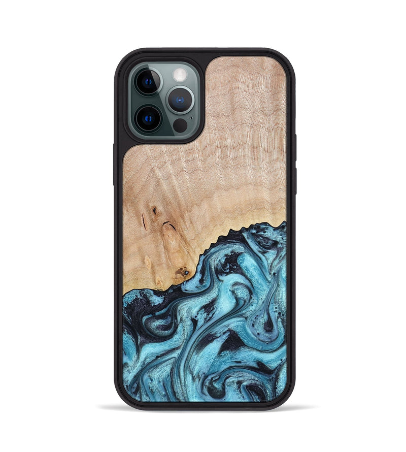 iPhone 12 Pro Wood Phone Case - Rudolph (Blue, 785588)