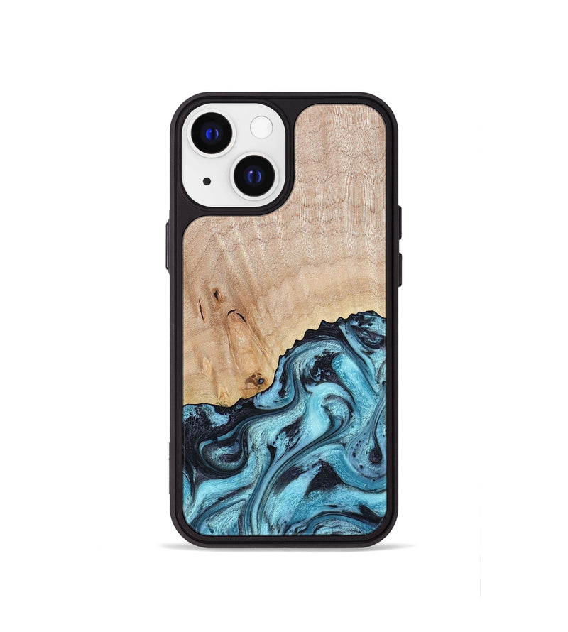 iPhone 13 mini Wood Phone Case - Rudolph (Blue, 785588)