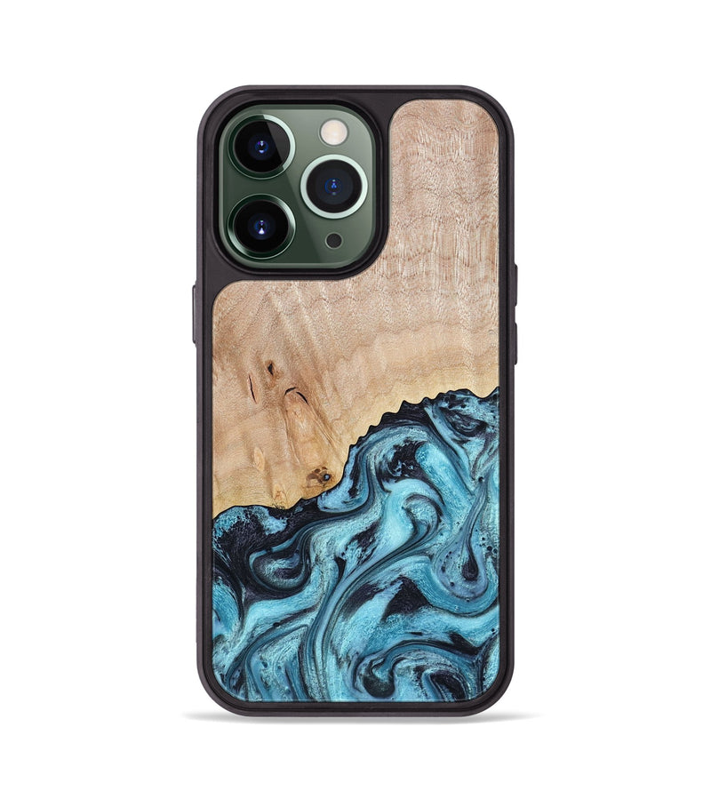 iPhone 13 Pro Wood Phone Case - Rudolph (Blue, 785588)