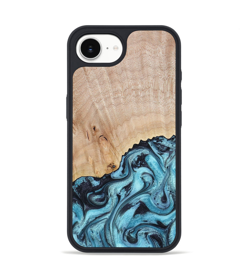 iPhone 16e Wood Phone Case - Rudolph (Blue, 785588)