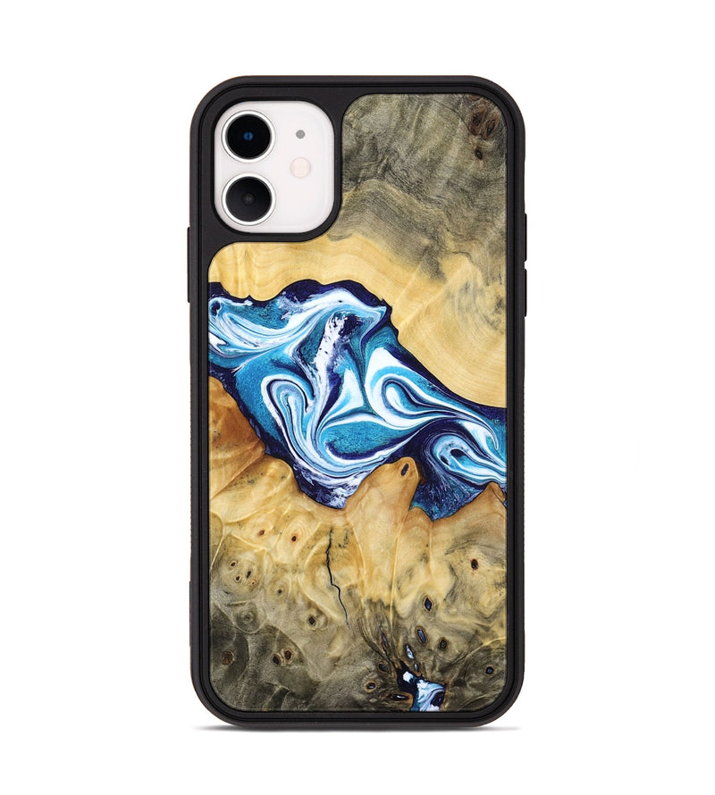 iPhone 11 Wood Phone Case - Zayne (Blue, 785590)
