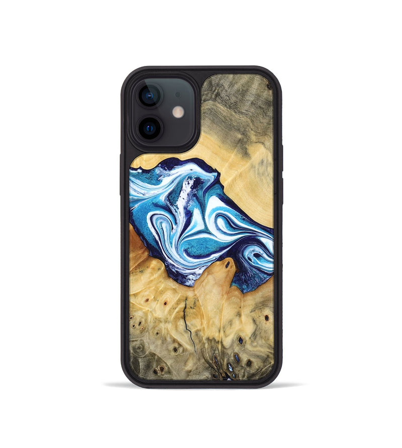 iPhone 12 mini Wood Phone Case - Zayne (Blue, 785590)