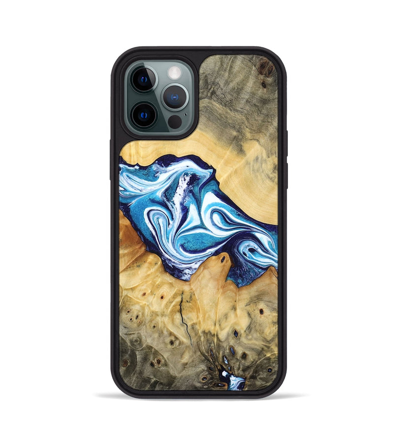 iPhone 12 Pro Wood Phone Case - Zayne (Blue, 785590)