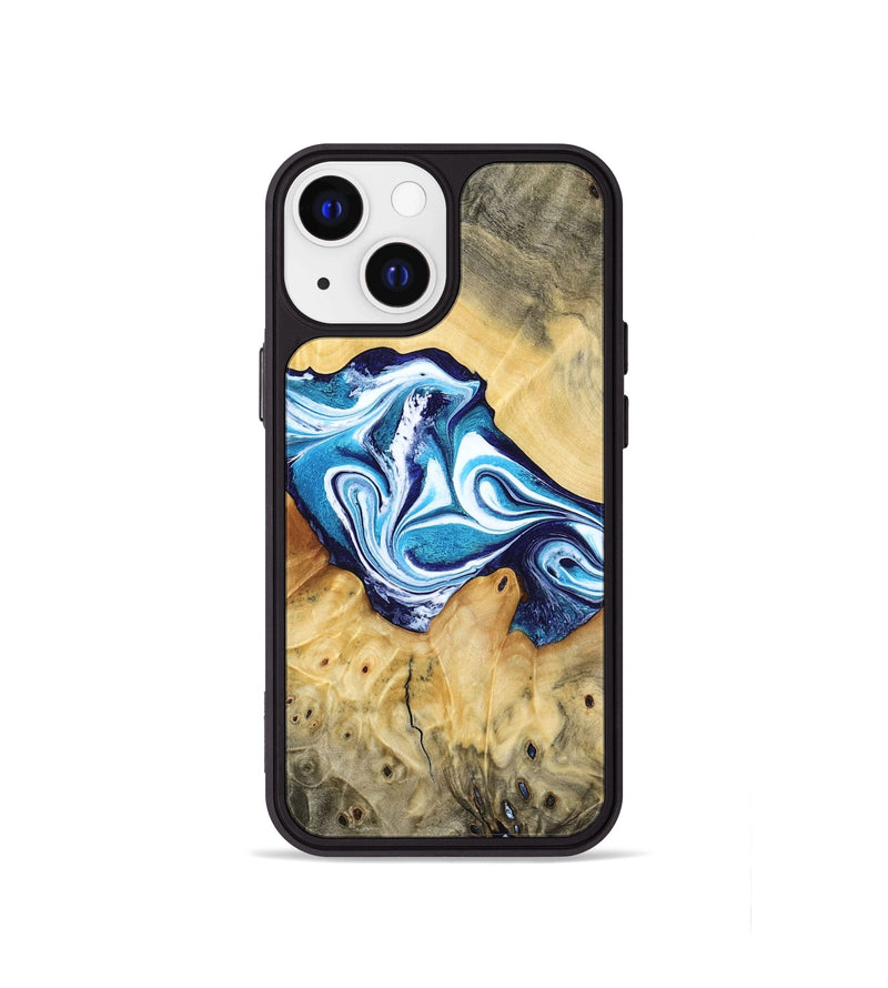 iPhone 13 mini Wood Phone Case - Zayne (Blue, 785590)