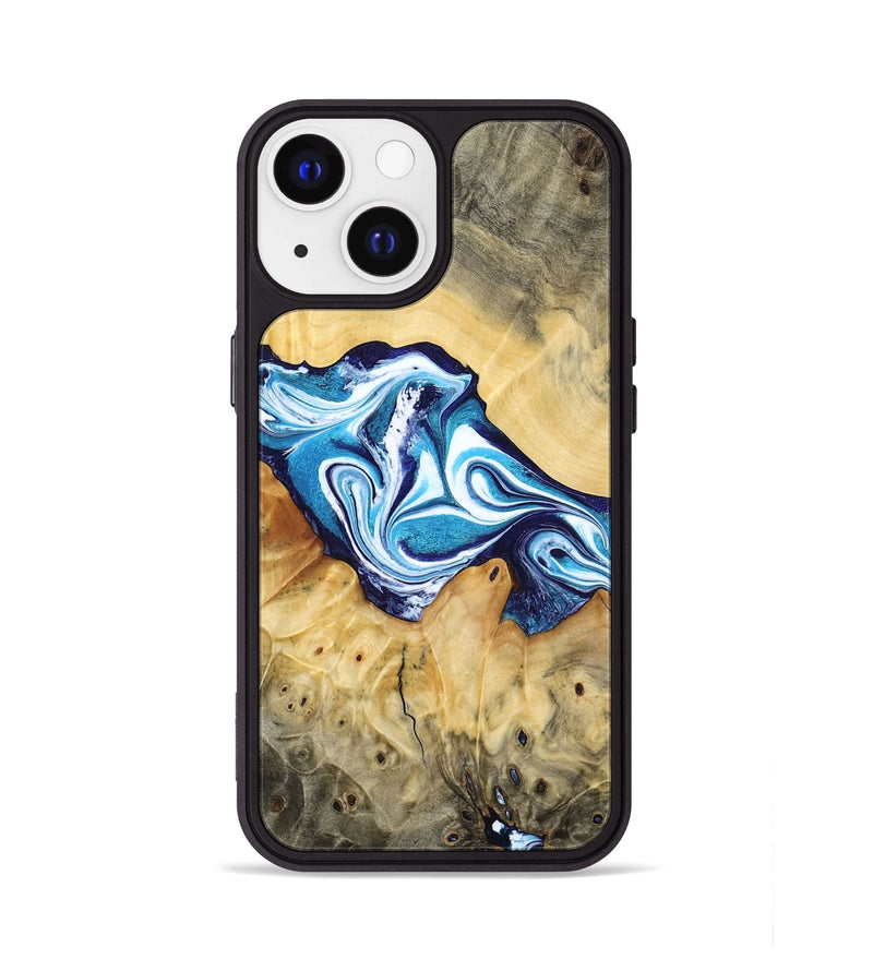 iPhone 13 Wood Phone Case - Zayne (Blue, 785590)