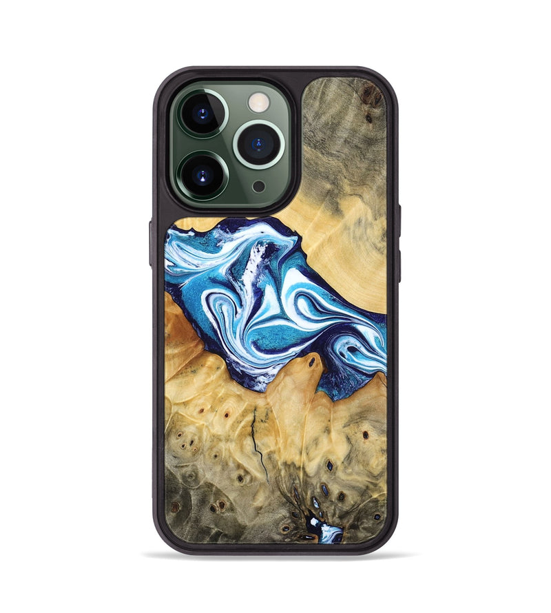 iPhone 13 Pro Wood Phone Case - Zayne (Blue, 785590)