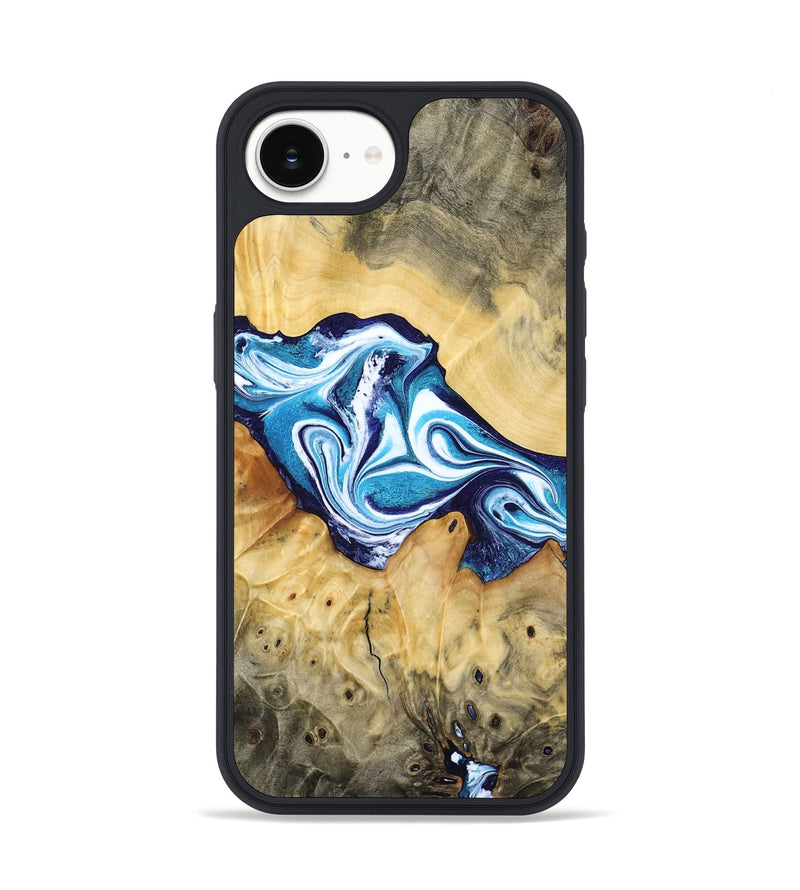 iPhone 16e Wood Phone Case - Zayne (Blue, 785590)