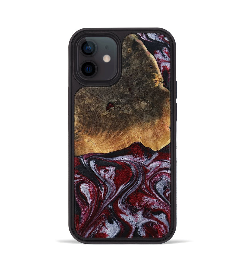 iPhone 12 Wood Phone Case - Javion (Red, 785854)