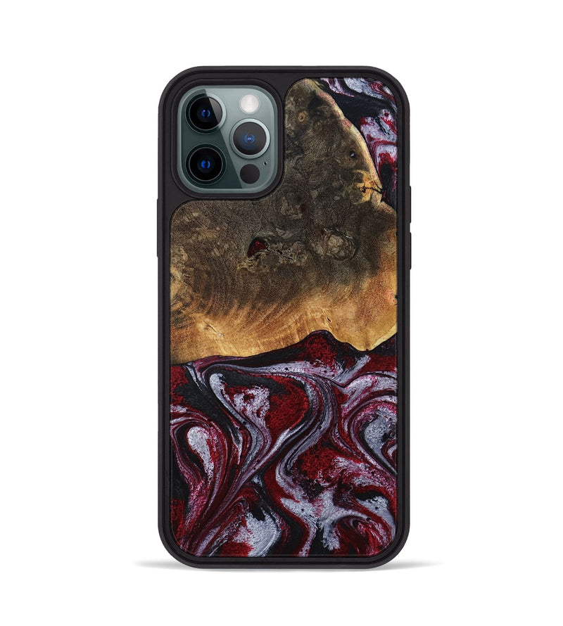 iPhone 12 Pro Wood Phone Case - Javion (Red, 785854)