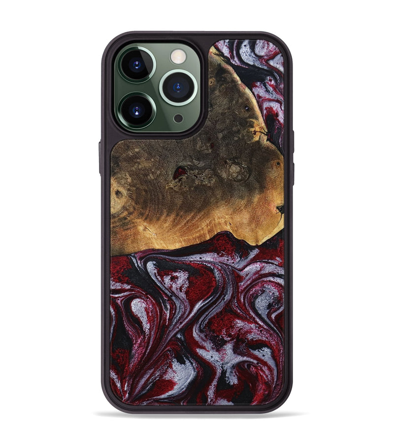 iPhone 13 Pro Max Wood Phone Case - Javion (Red, 785854)