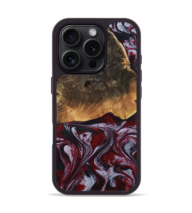 iPhone 16 Pro Wood Phone Case - Javion (Red, 785854)