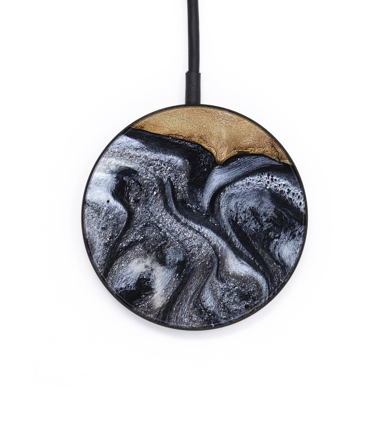 Circle Wood Wireless Charger - Leland (Black & White, 785861)