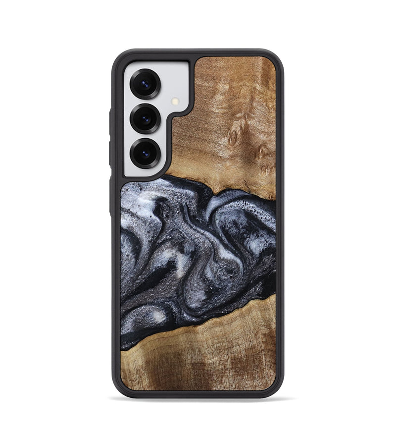 Galaxy S25 Wood Phone Case - Leland (Black & White, 785861)
