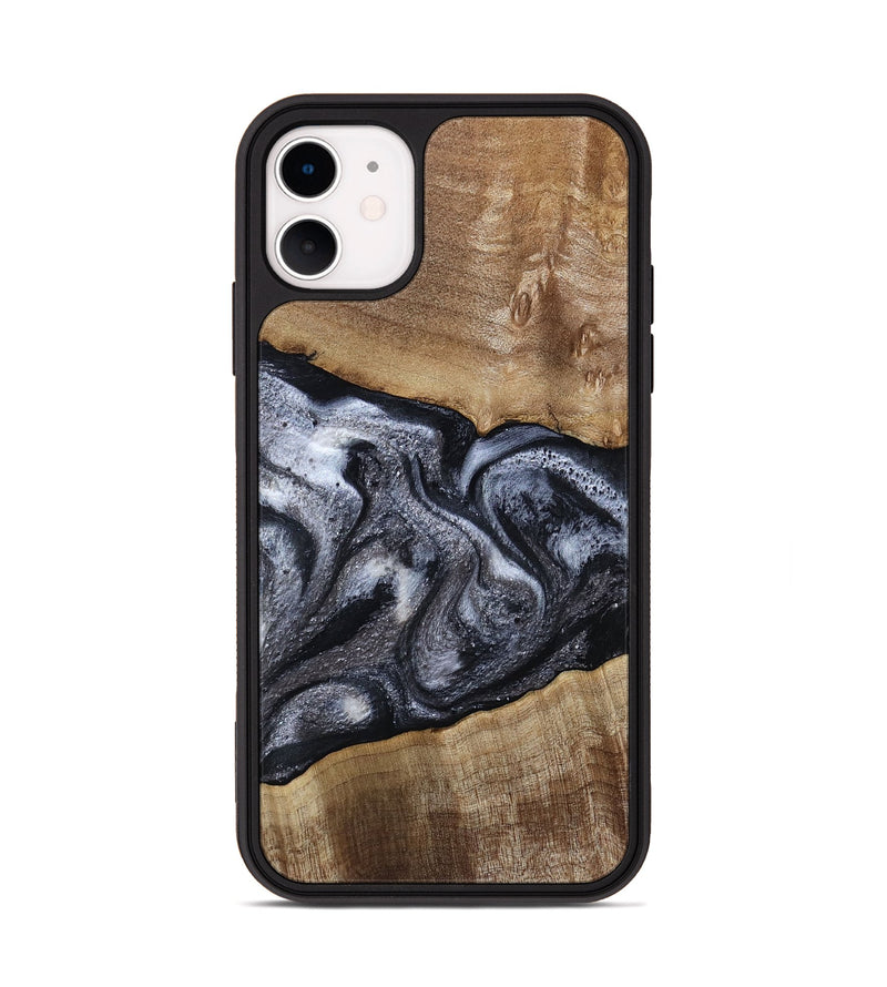iPhone 11 Wood Phone Case - Leland (Black & White, 785861)
