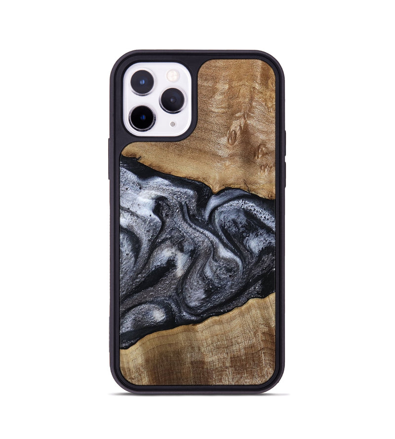 iPhone 11 Pro Wood Phone Case - Leland (Black & White, 785861)