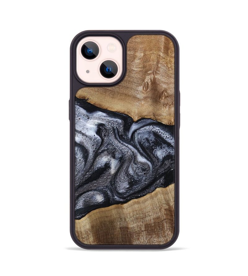 iPhone 14 Wood Phone Case - Leland (Black & White, 785861)