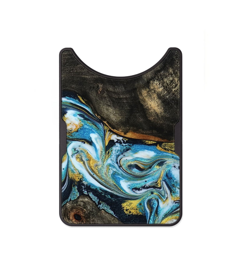 Alloy Wood Wallet - Nanette (Teal & Gold, 785867)