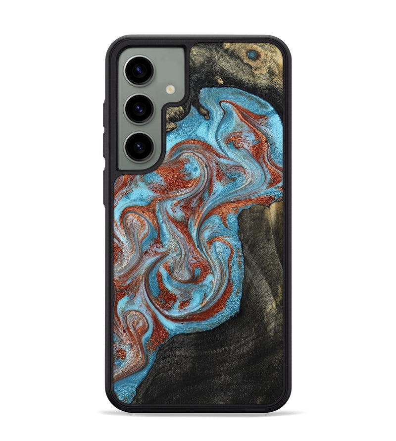 Galaxy S24 Plus Wood Phone Case - Portia (Teal & Gold, 785868)