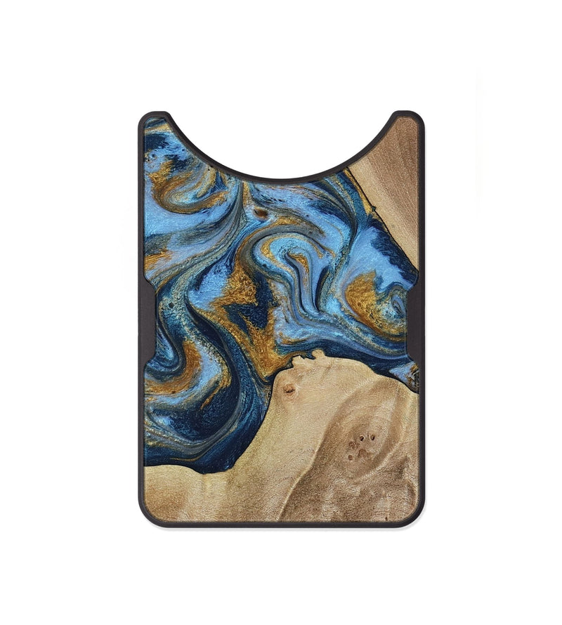 Alloy Wood Wallet - Lon (Teal & Gold, 785877)