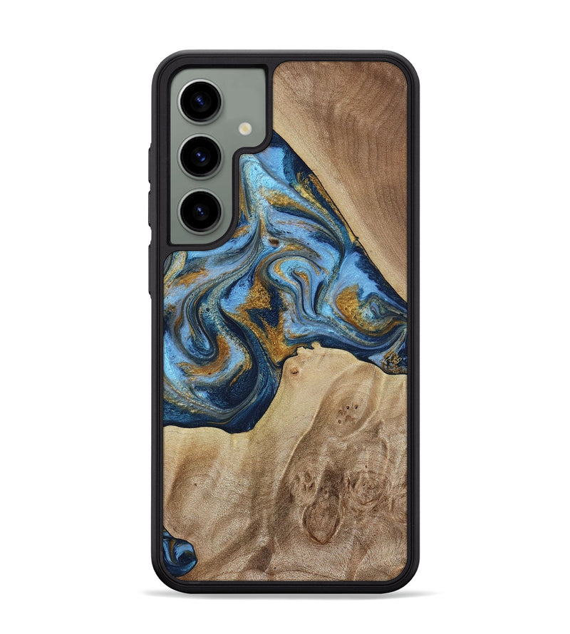 Galaxy S24 Plus Wood Phone Case - Lon (Teal & Gold, 785877)