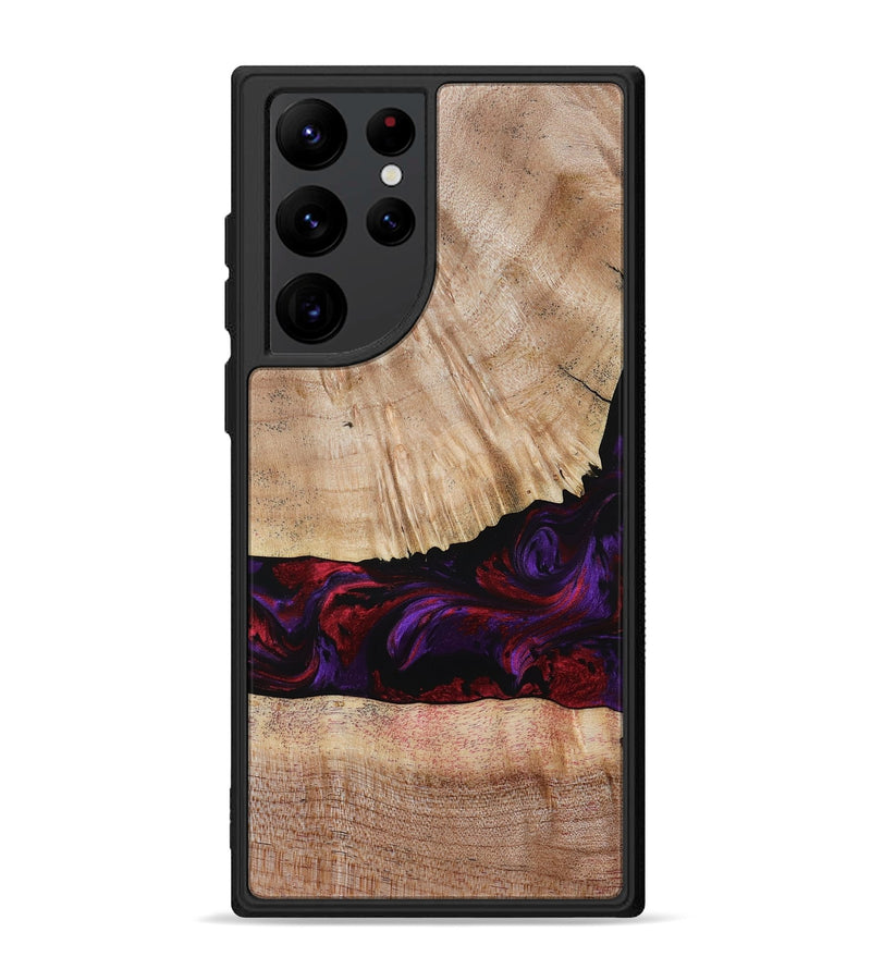 Galaxy S22 Ultra Wood Phone Case - Sampson (Purple, 785884)