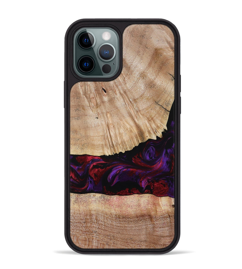 iPhone 12 Pro Max Wood Phone Case - Sampson (Purple, 785884)