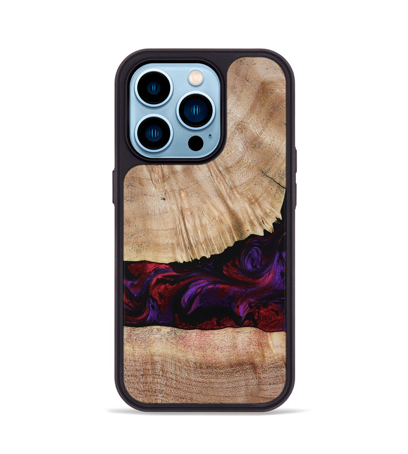 iPhone 14 Pro Wood Phone Case - Sampson (Purple, 785884)