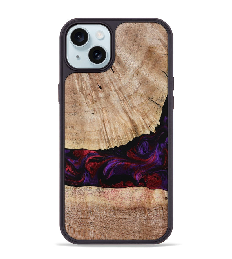 iPhone 15 Plus Wood Phone Case - Sampson (Purple, 785884)