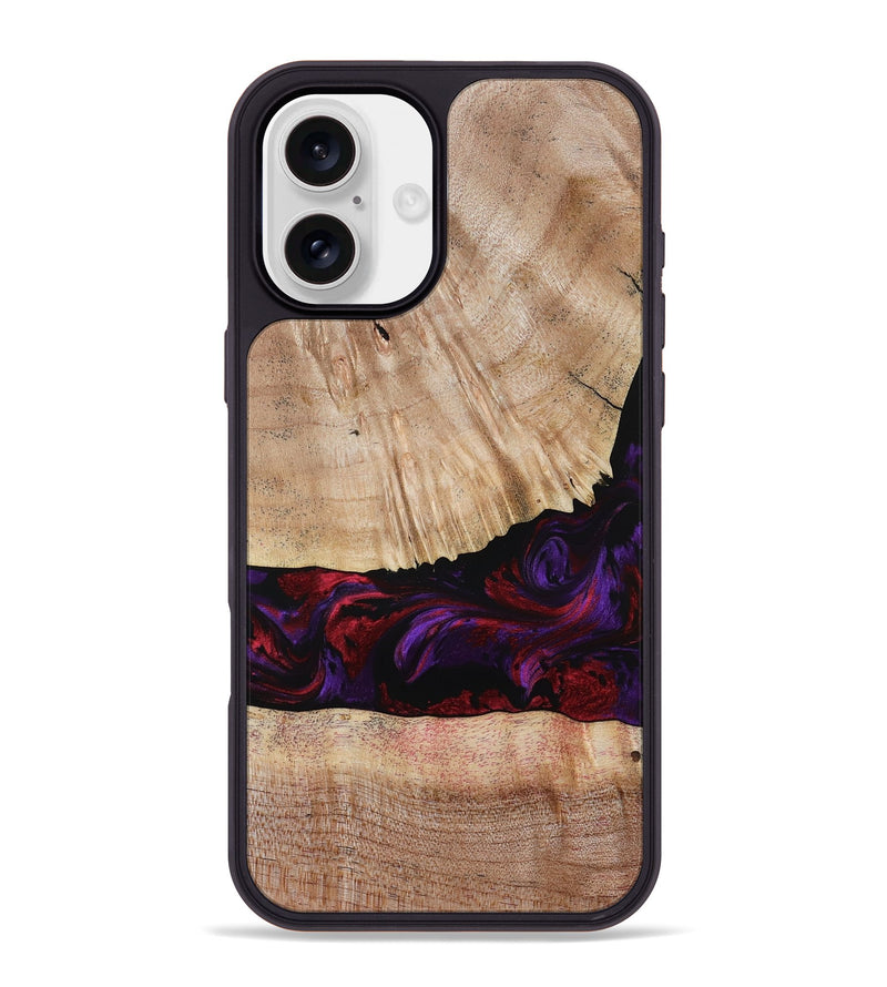iPhone 16 Plus Wood Phone Case - Sampson (Purple, 785884)